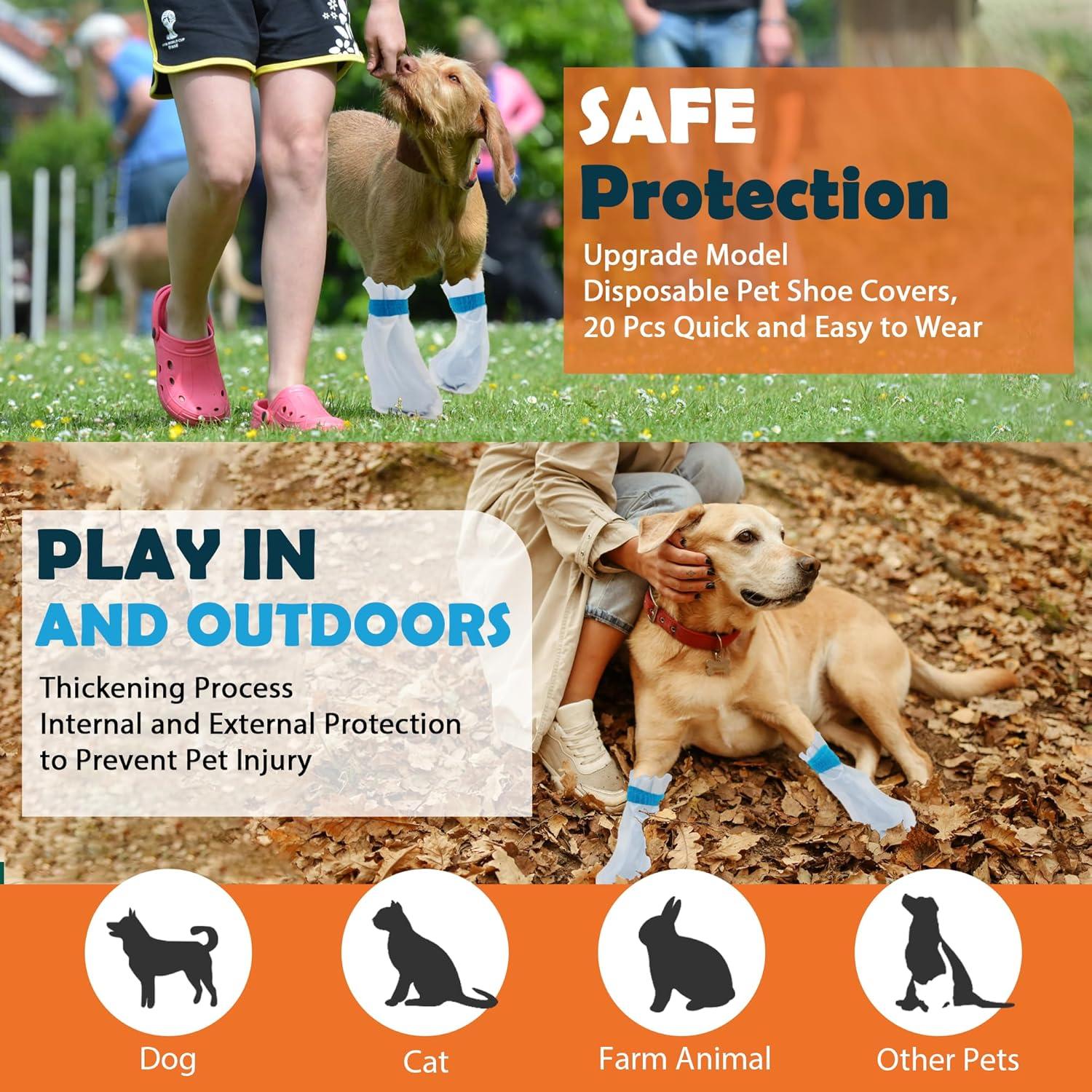 22 Botas Desechables para Perros Leoezx - Tamaño Pequeño