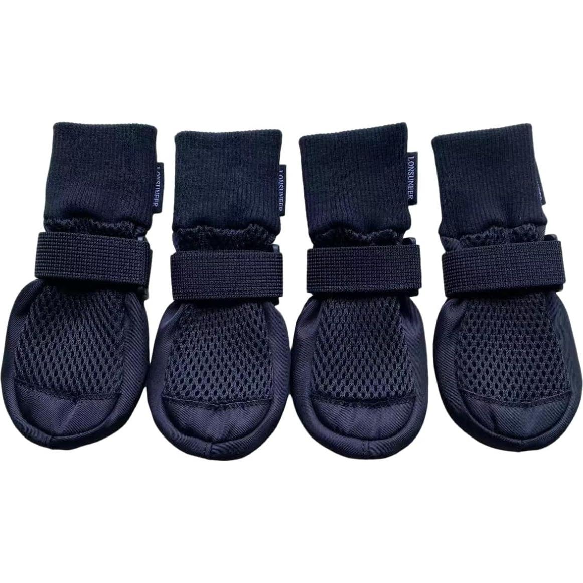 Botas Protectoras para Perros LONSUNEER, Juego de 4, Pequeño