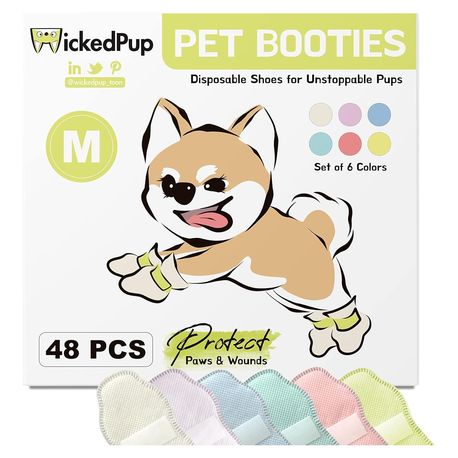 Botas Desechables para Perros WickedPup M - 48 Unidades