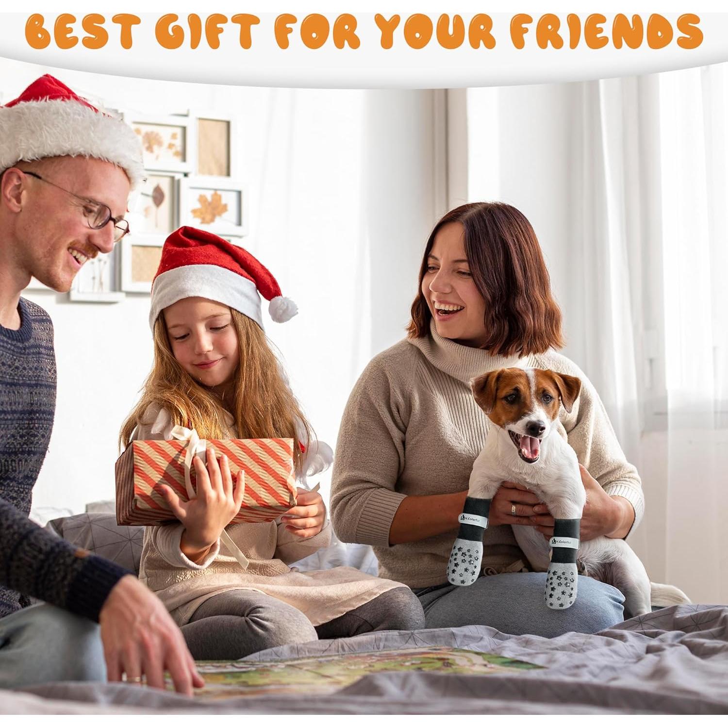 Calcetines Antideslizantes para Perros Homcolorful - Set de 6 M