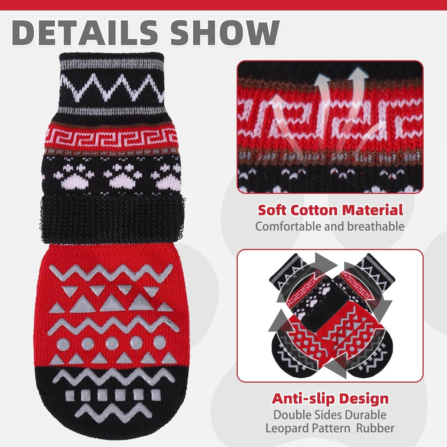 Calcetines Antideslizantes para Perros KOOLTAIL Medianos Rojos