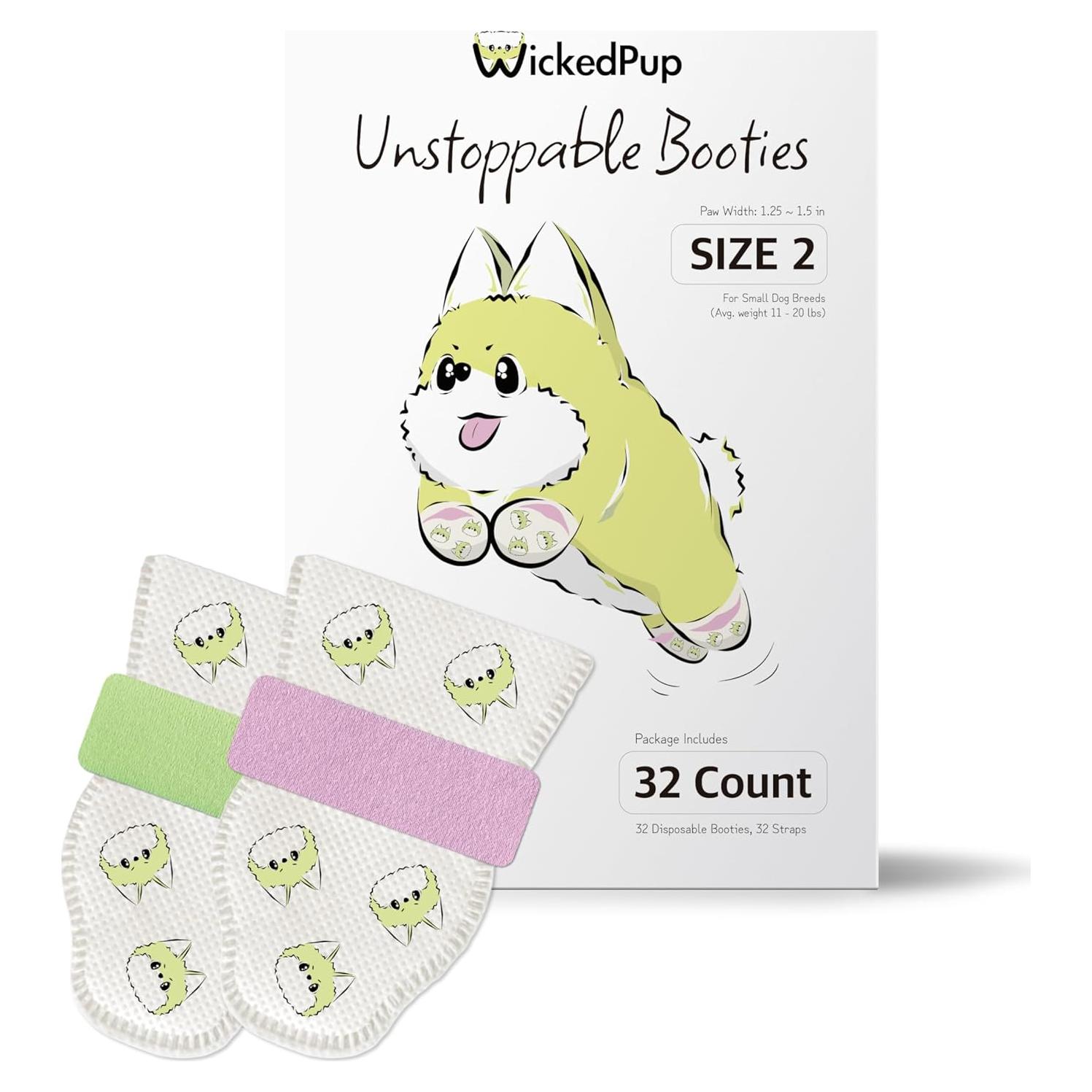 Botas Desechables para Perros y Gatos WickedPup Tamaño 2