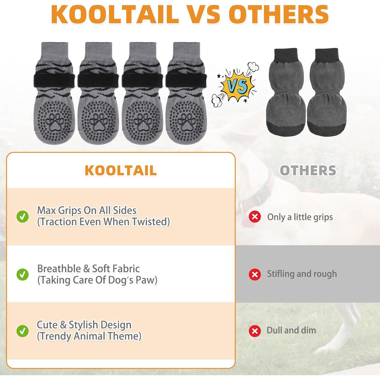 Calcetines Antideslizantes KOOLTAIL para Perros Tamaño M