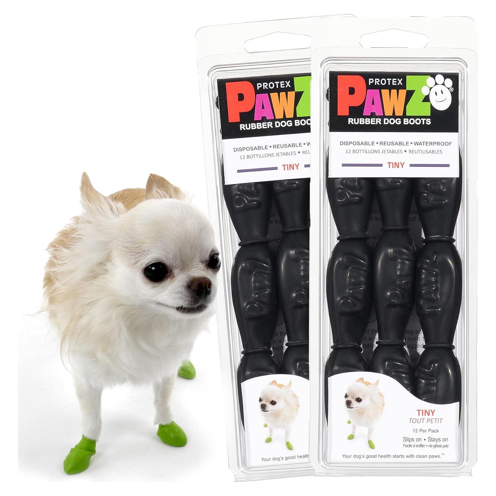 Botas de goma PawZ para perros pequeños - Impermeables y antideslizantes