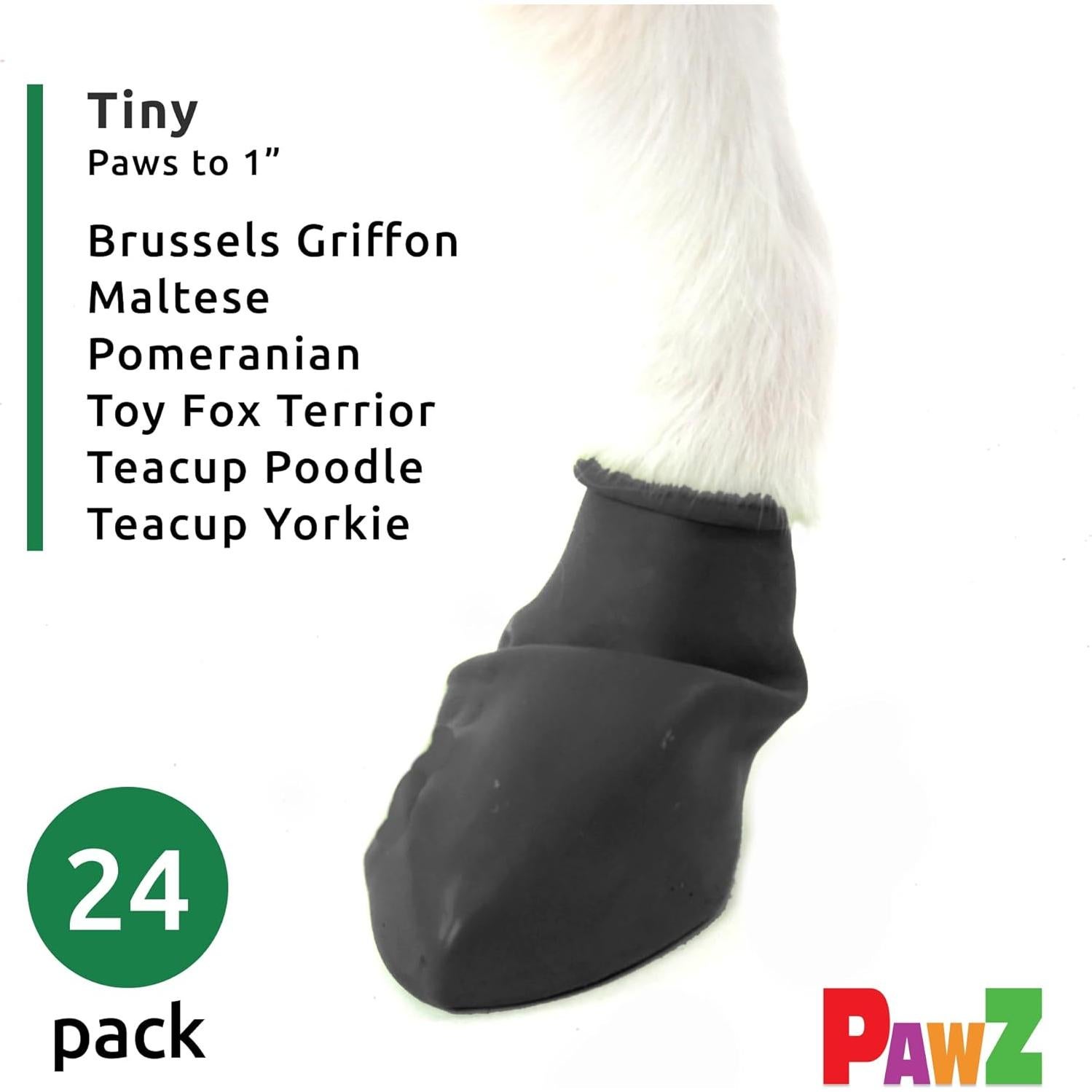 Botas de goma PawZ para perros pequeños - Impermeables y antideslizantes