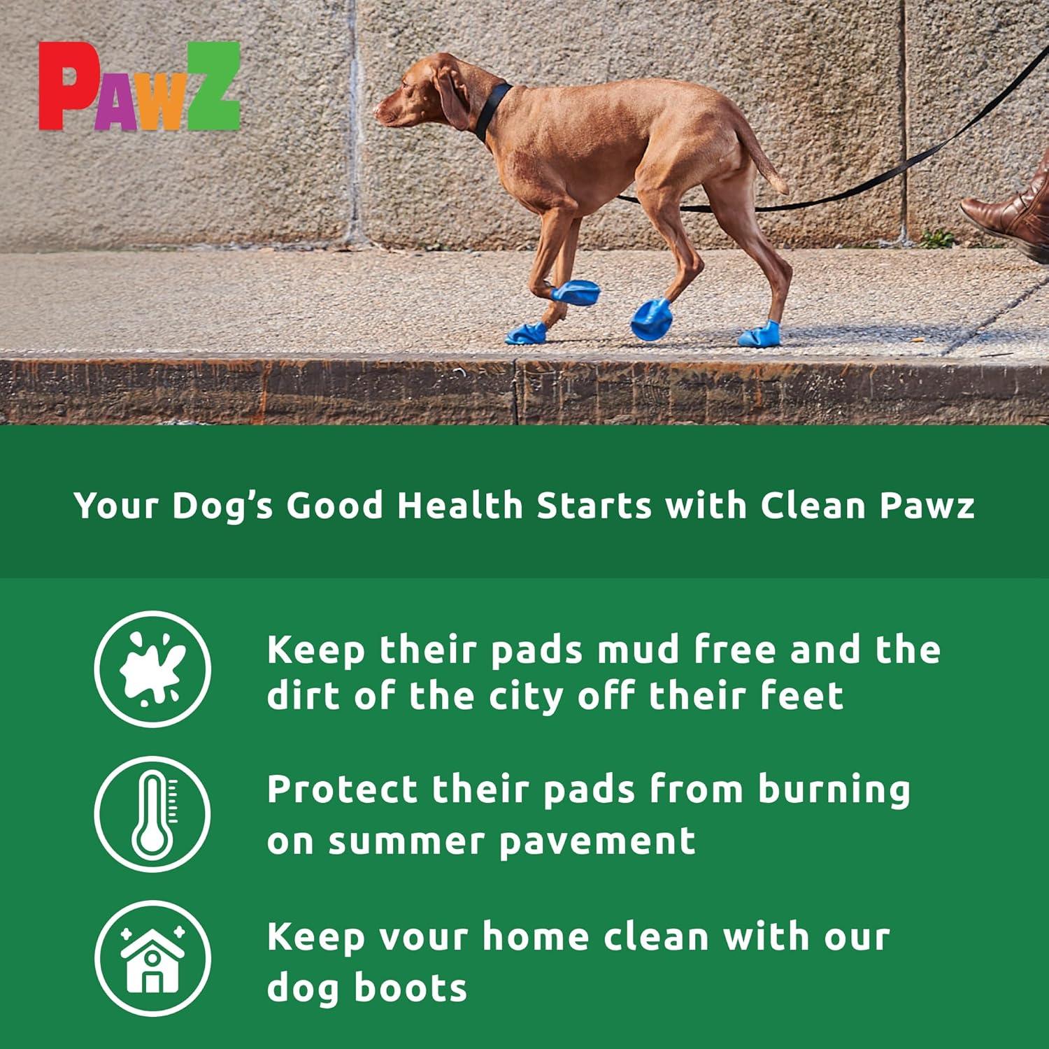 Botas de goma PawZ para perros pequeños - Impermeables y antideslizantes