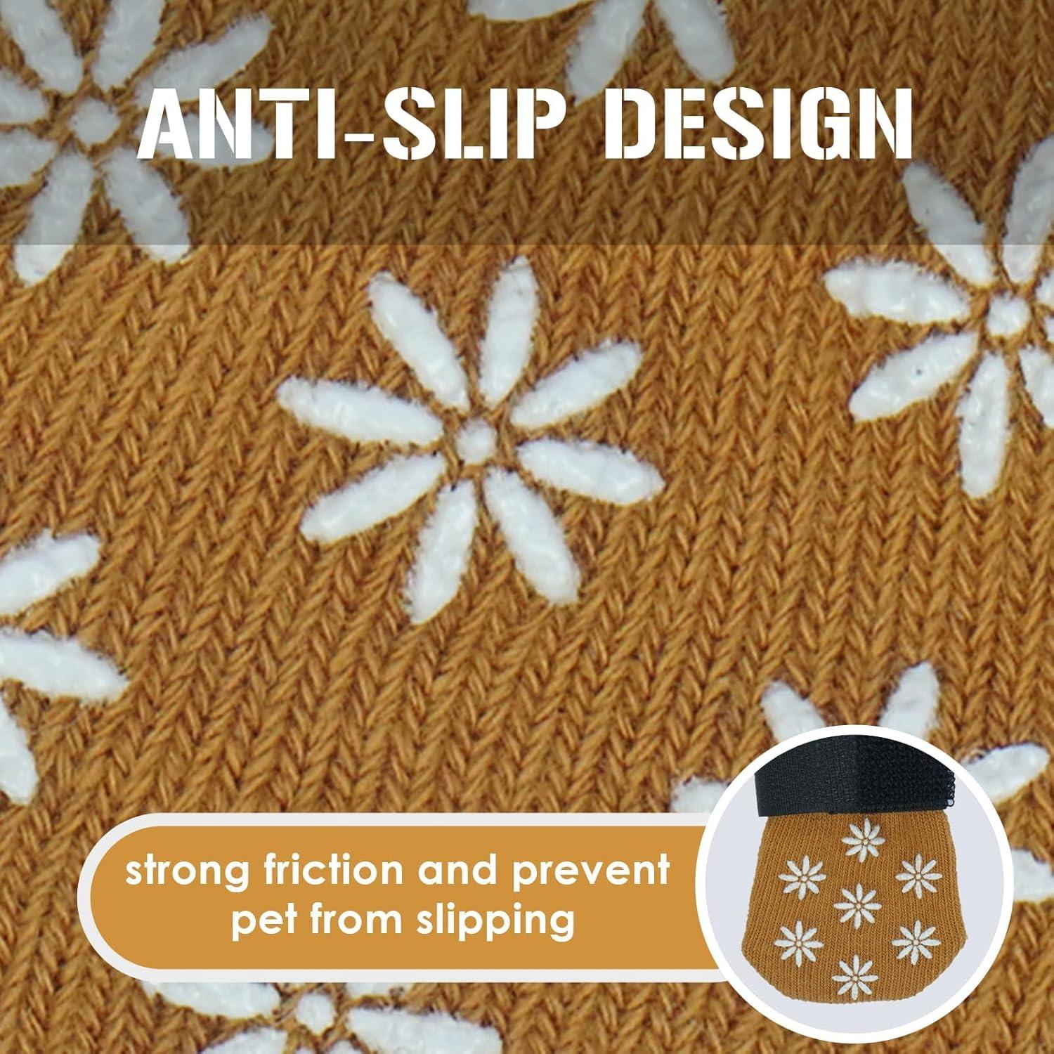 Calcetines Antideslizantes para Perros Grandes IKIPUKO XL Caqui