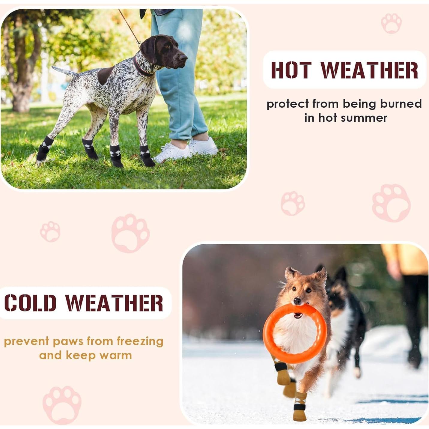 Calcetines Antideslizantes para Perros Grandes IKIPUKO XL Caqui