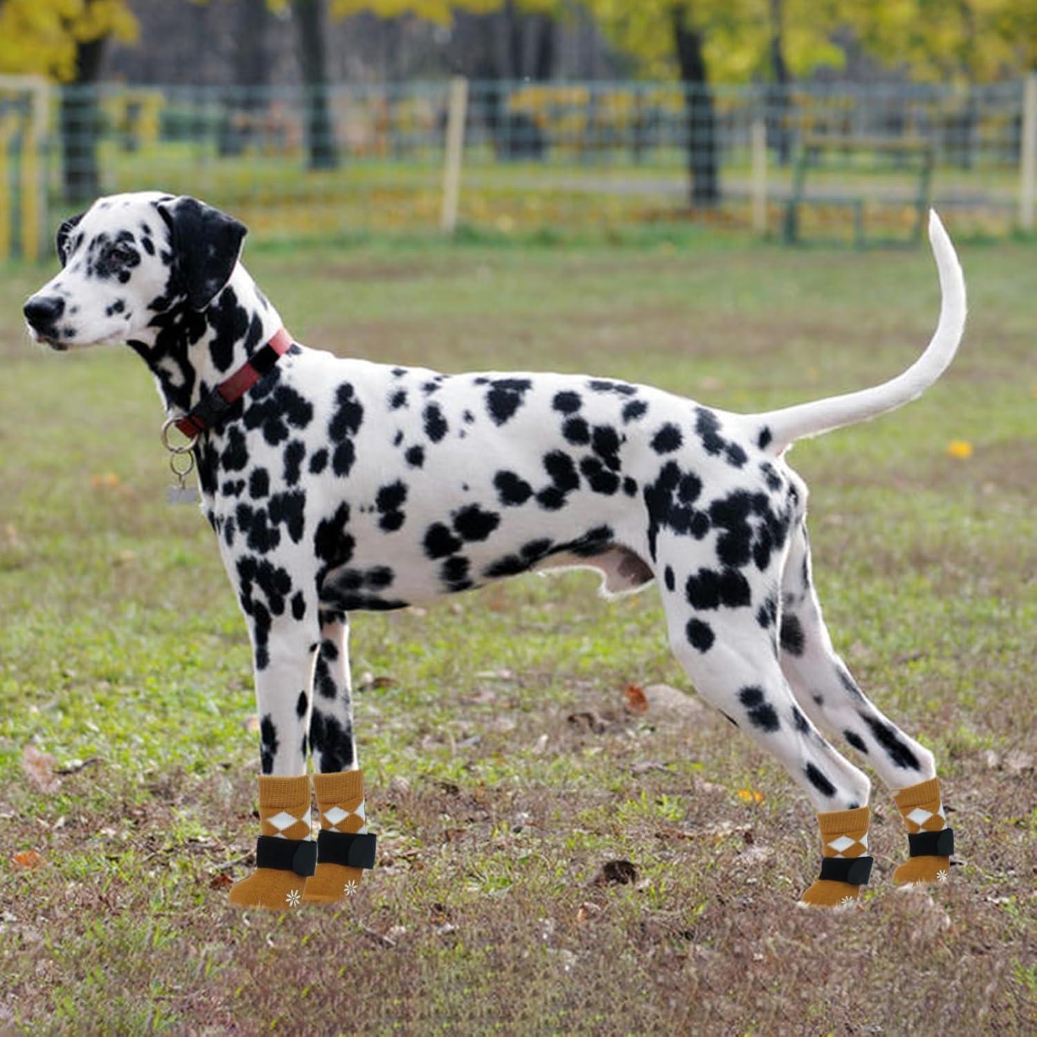 Calcetines Antideslizantes para Perros Grandes IKIPUKO XL Caqui