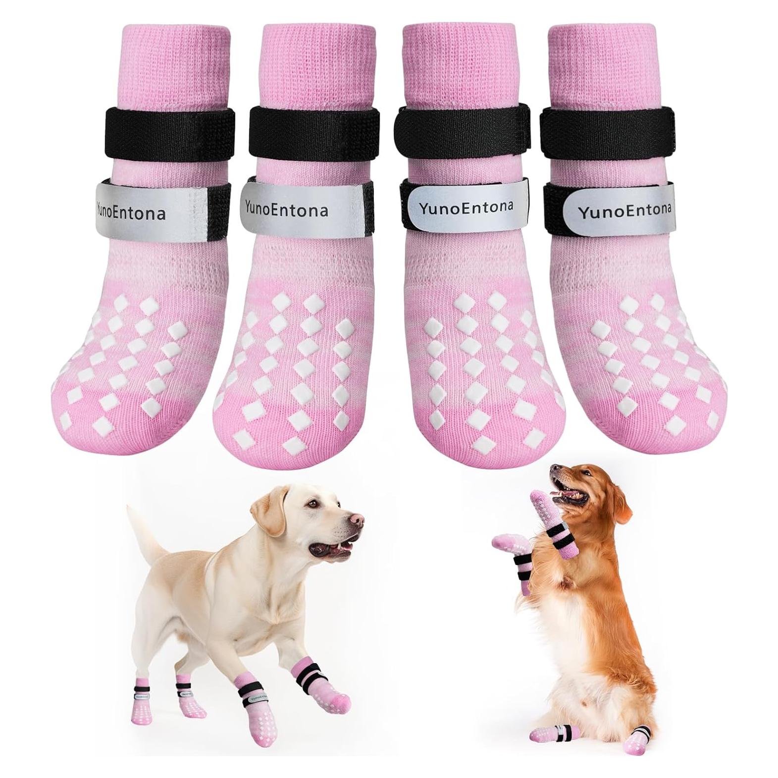 Calcetines Antideslizantes para Perros YunoEntona Rosa L
