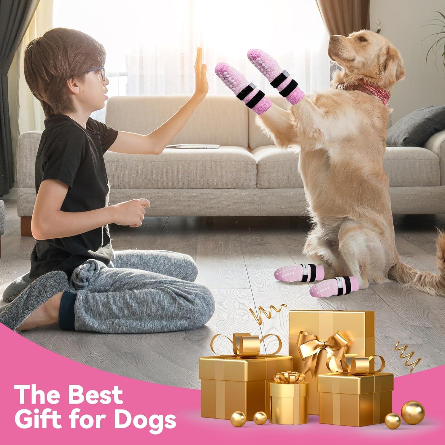 Calcetines Antideslizantes para Perros YunoEntona Rosa L