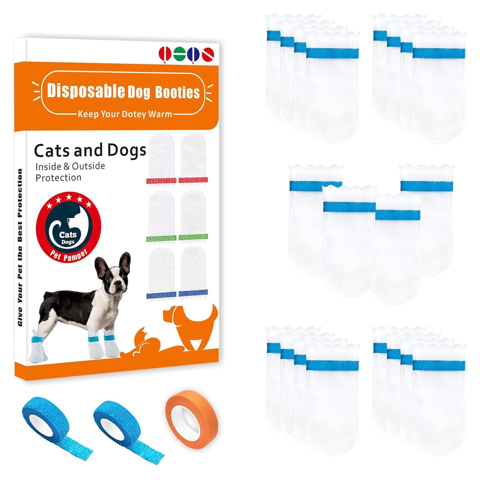 20 Botas Desechables para Perros RosyLife - Mediano, Impermeables