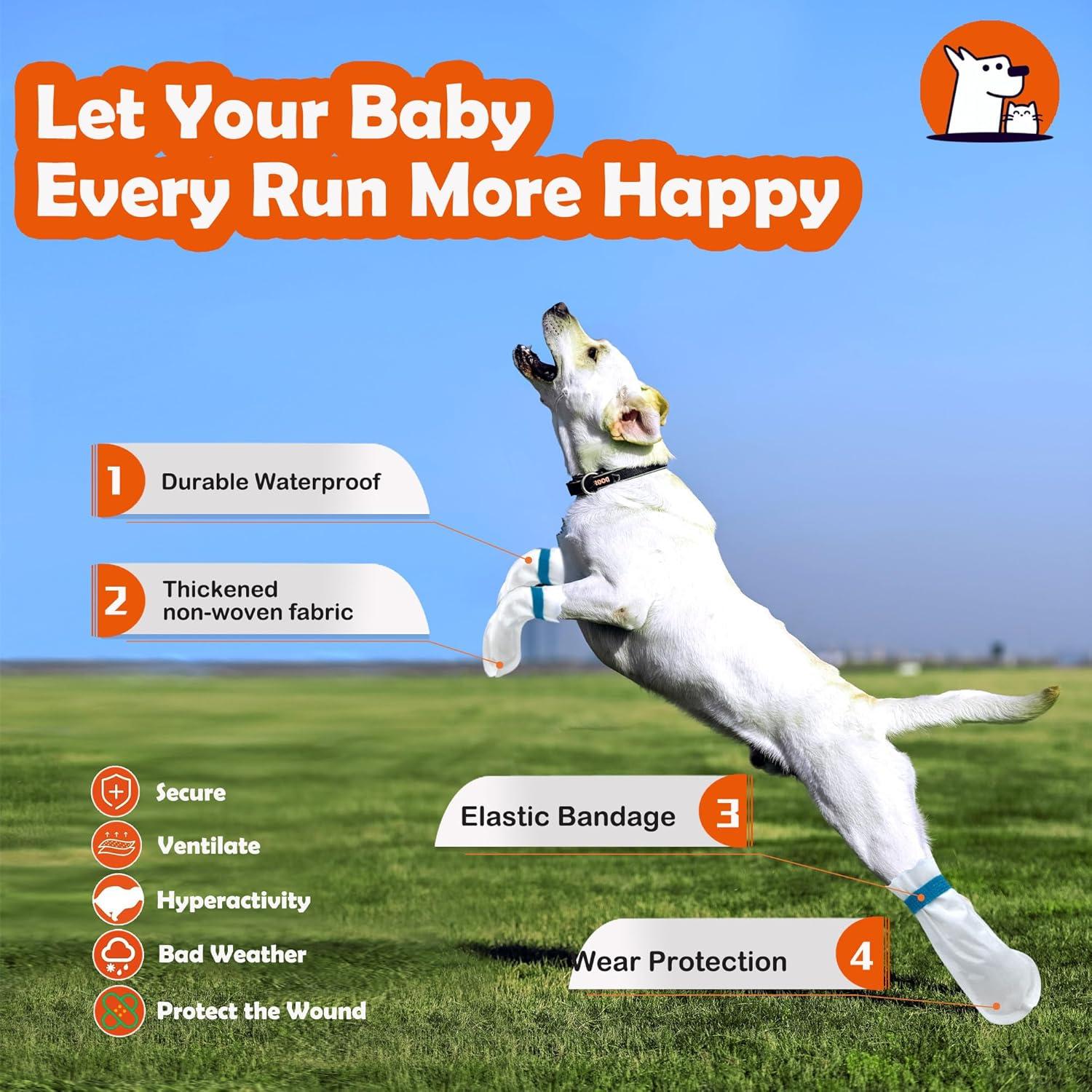 20 Botas Desechables para Perros RosyLife - Mediano, Impermeables