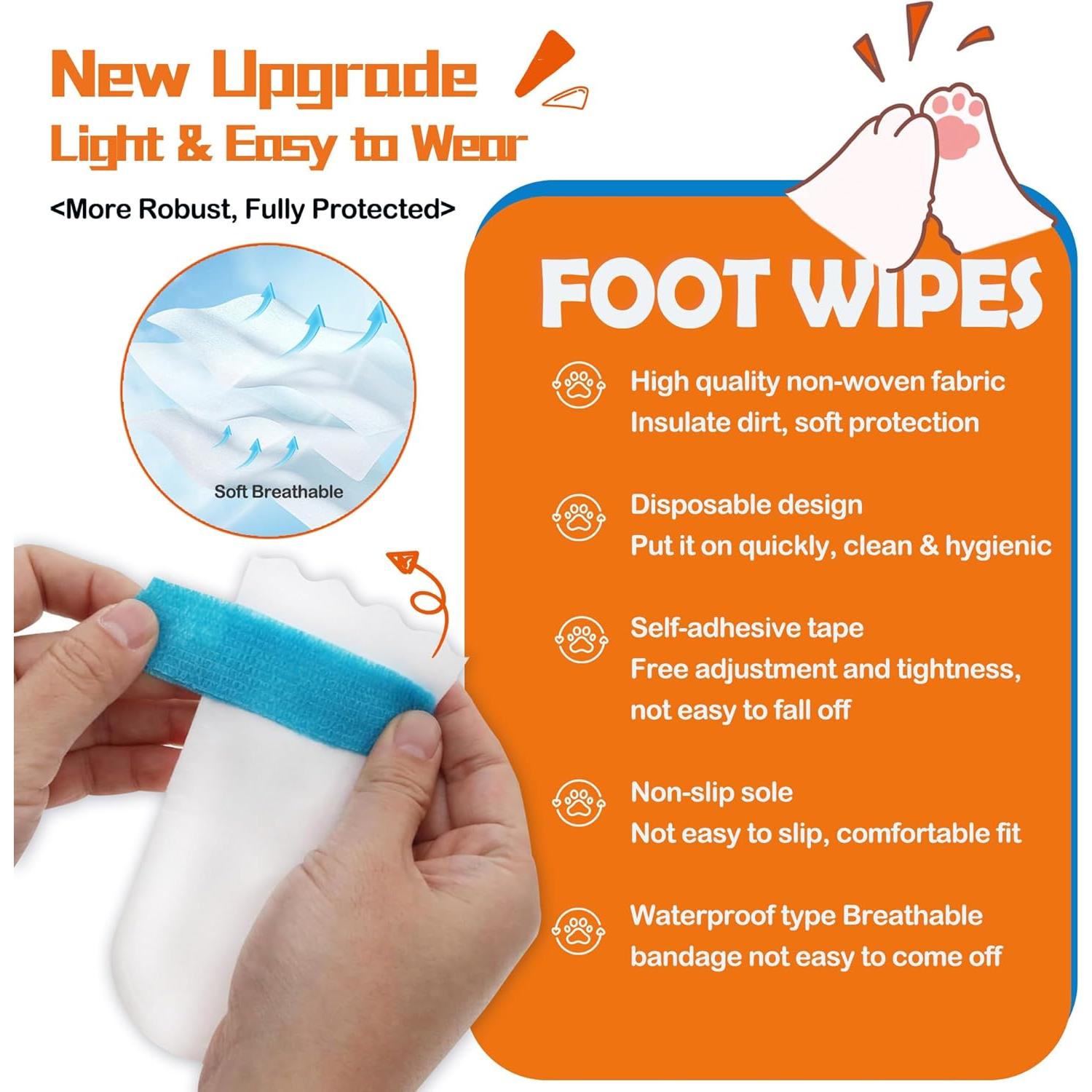 20 Botas Desechables para Perros RosyLife - Mediano, Impermeables