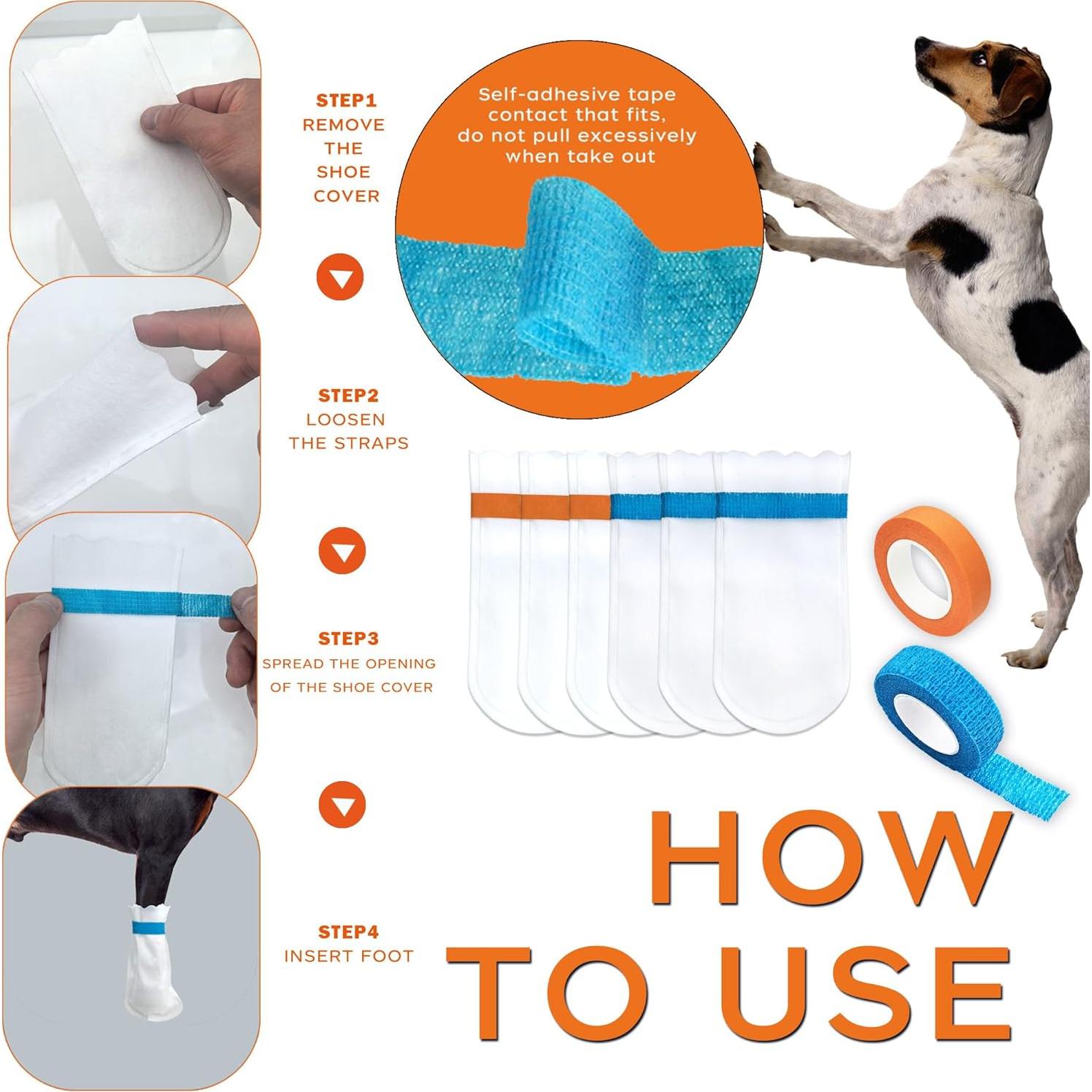 20 Botas Desechables para Perros RosyLife - Mediano, Impermeables