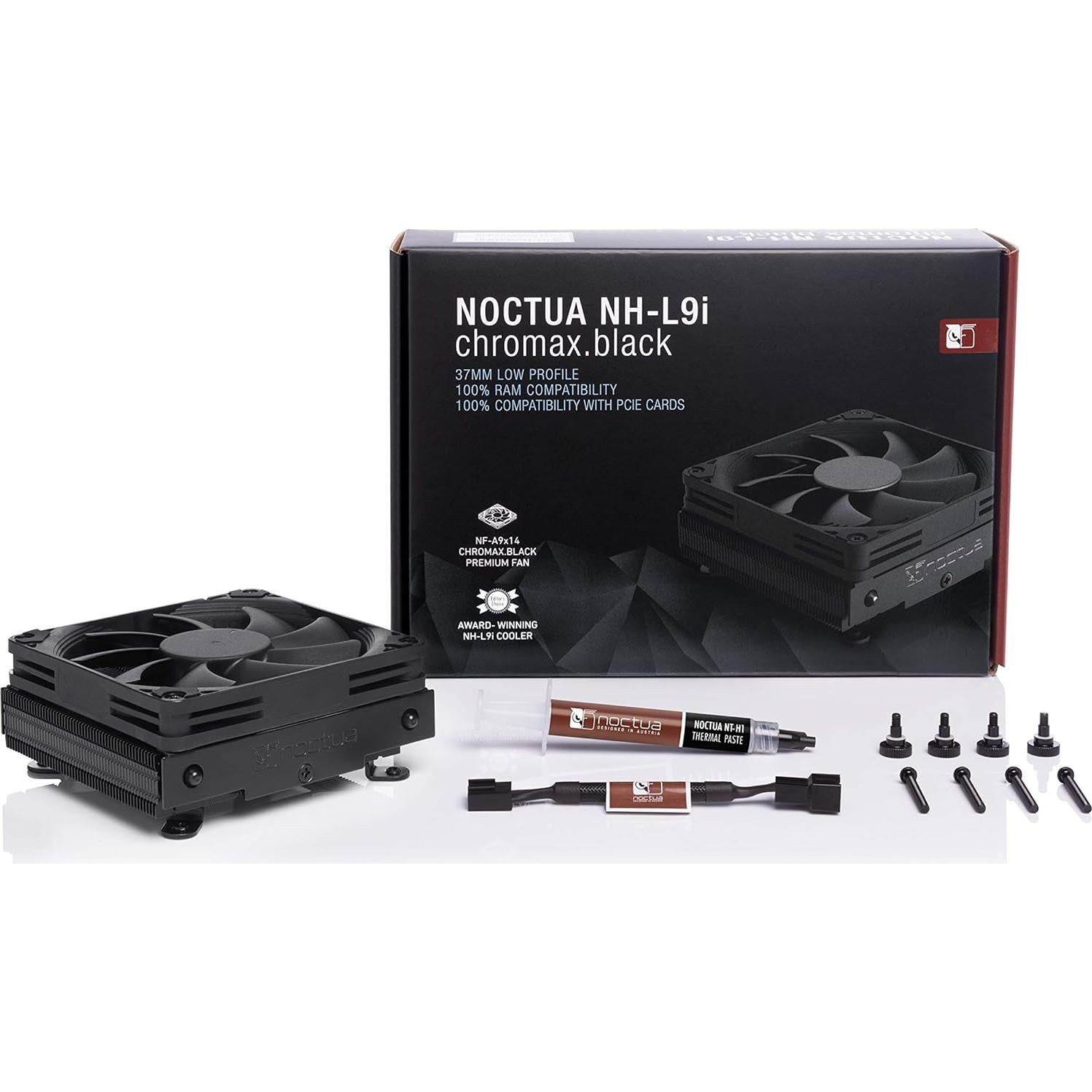 Enfriador de CPU Noctua NH-L9i chromax.Black 37mm para Intel