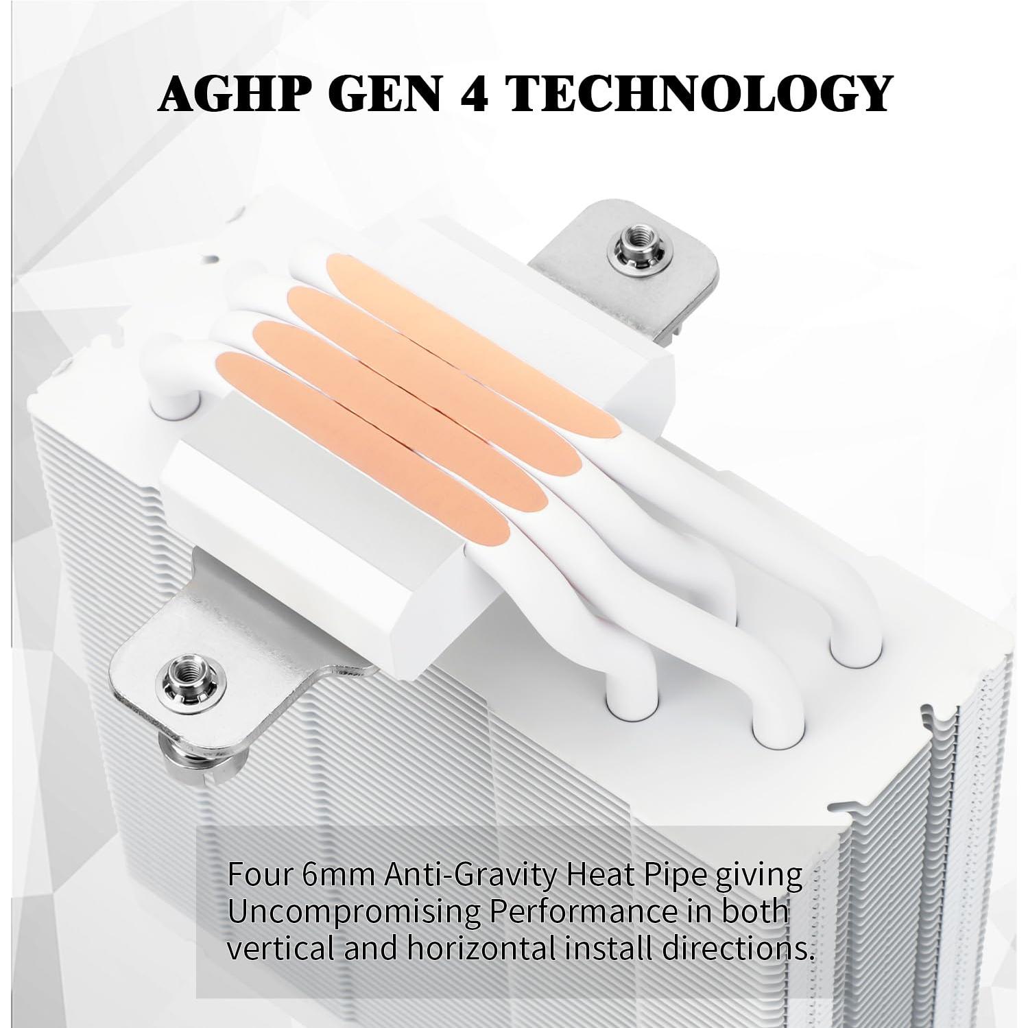 Enfriador de CPU Thermalright AS120 Visión ARGB Blanca 120mm