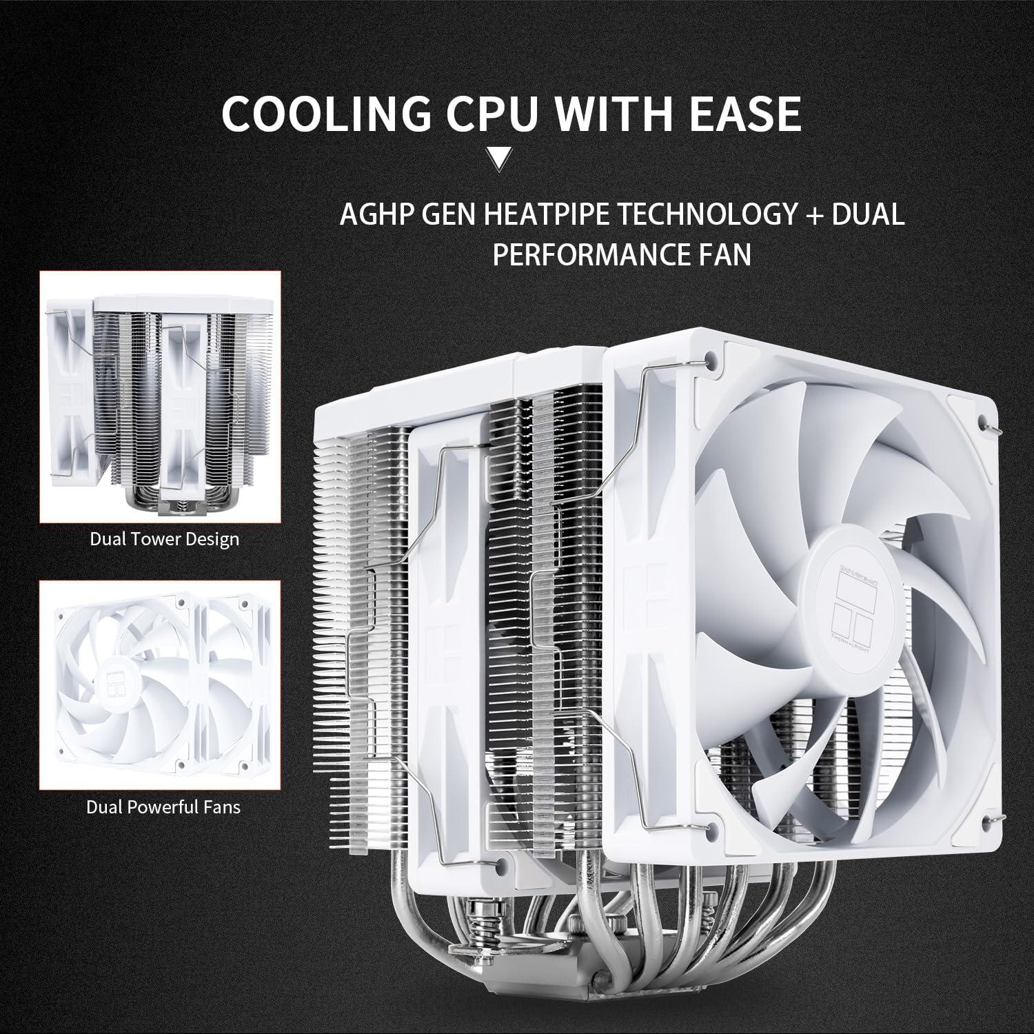 Enfriador de CPU Thermalright Peerless Assassin 120 Digital Blanco, Doble Torre y Ventiladores