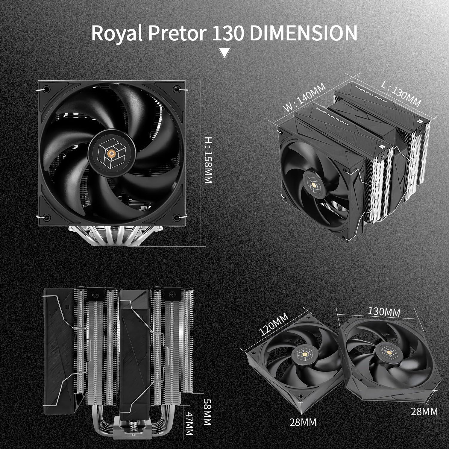 Enfriador de Aire CPU Thermalright Royal Pretor 130, 158mm