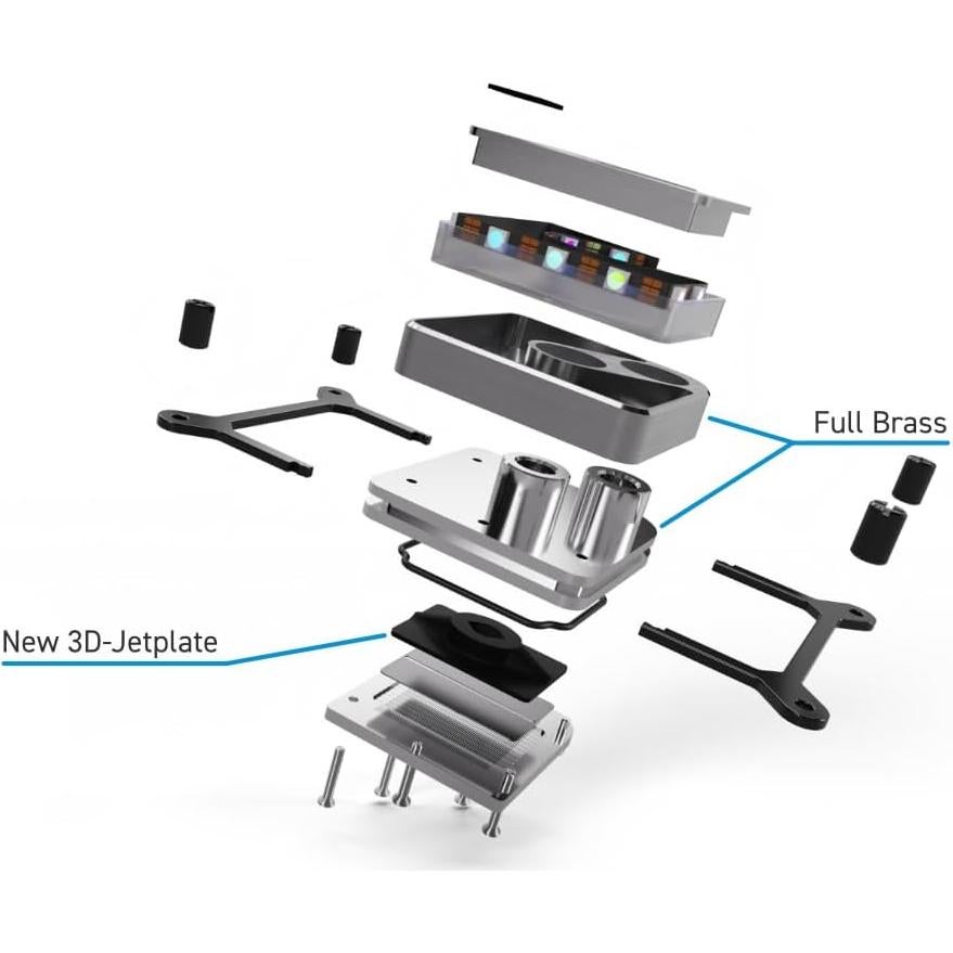 Bloque de Agua para CPU Alphacool Core 1 Plata LGA 1700 AM4/AM5