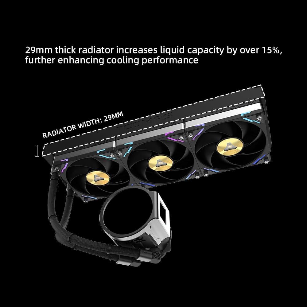 Enfriador de CPU Líquido TCOMAS LX800 360mm Negro ARGB