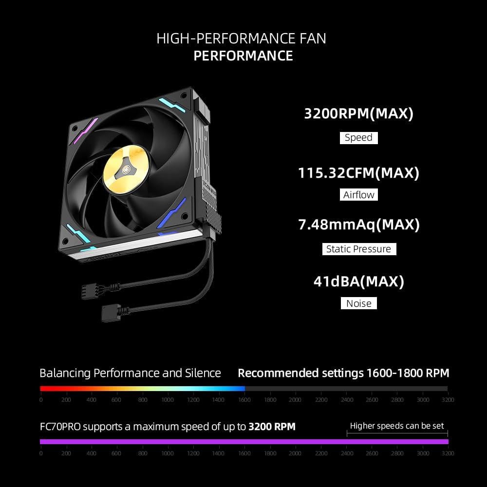 Enfriador de CPU Líquido TCOMAS LX800 360mm Negro ARGB