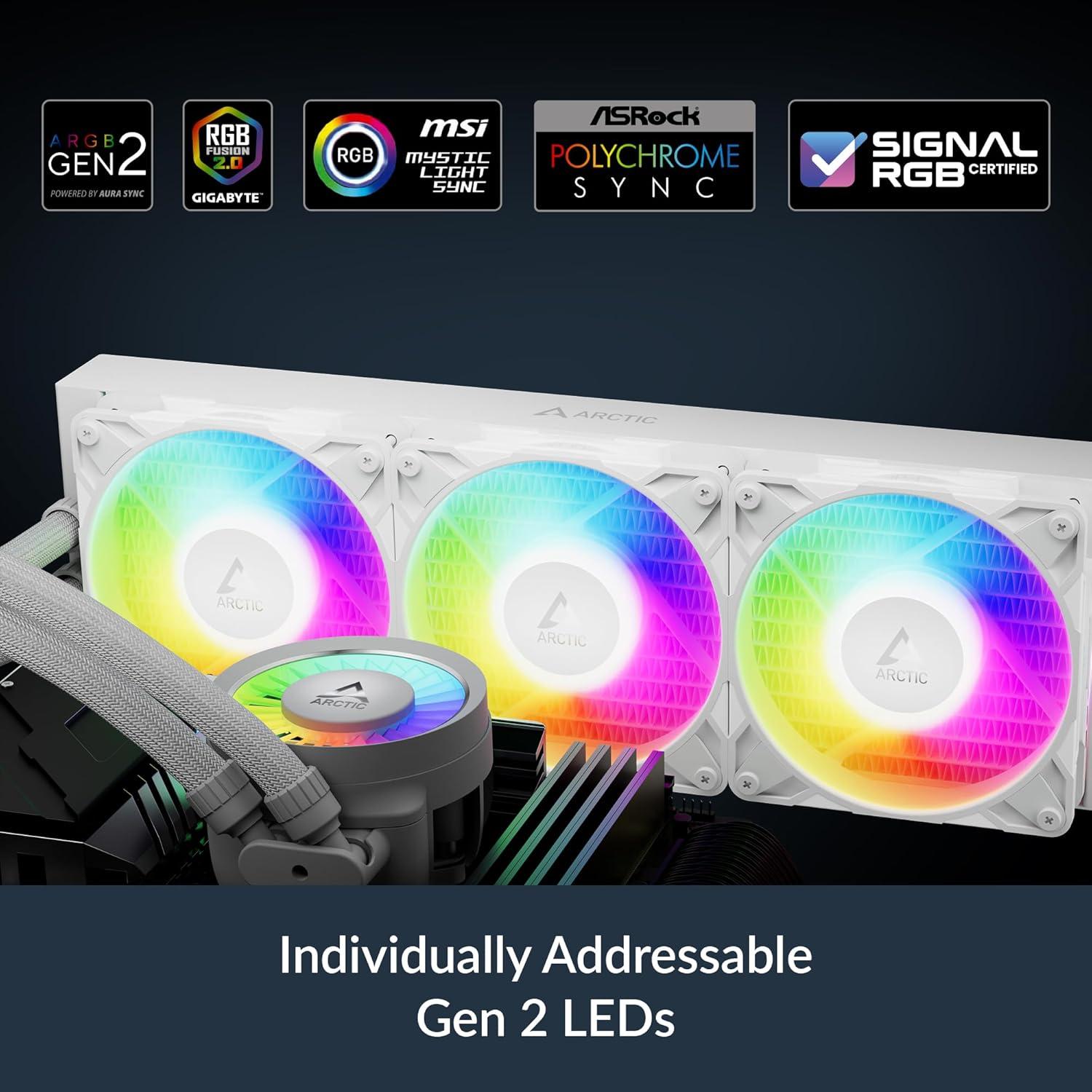 Enfriador de CPU AIO ARCTIC Liquid Freezer III Pro 420 A-RGB Blanco