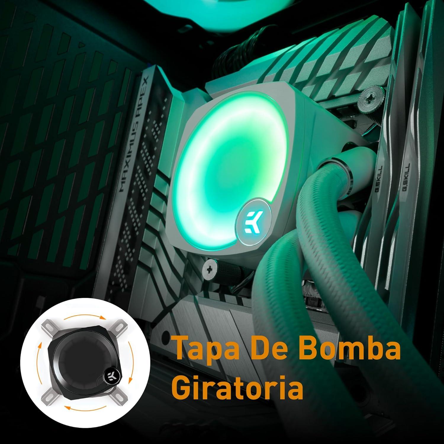 Enfriador AIO EKWB CR360 Lux RGB Digital Blanco 360mm