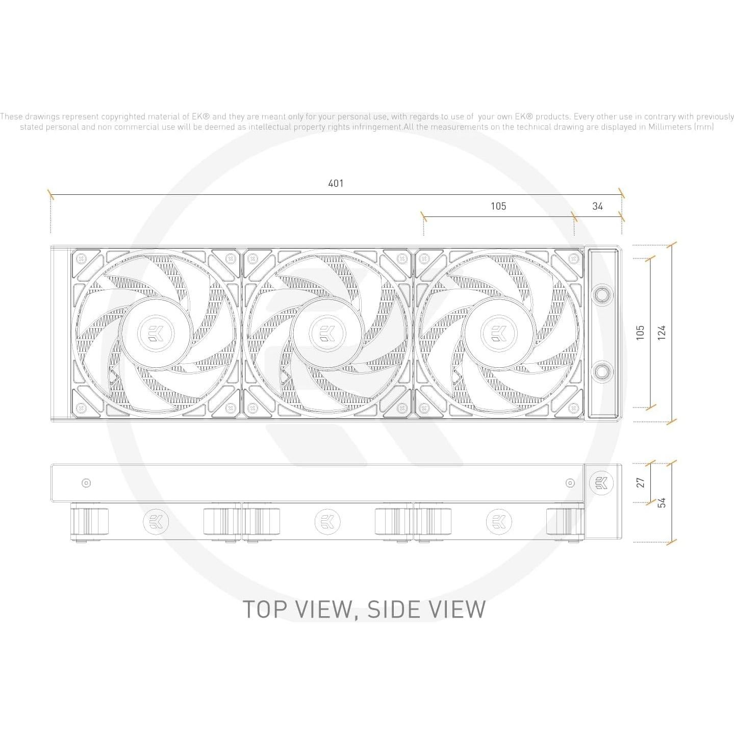 Enfriador AIO EKWB CR360 Lux RGB Digital Blanco 360mm