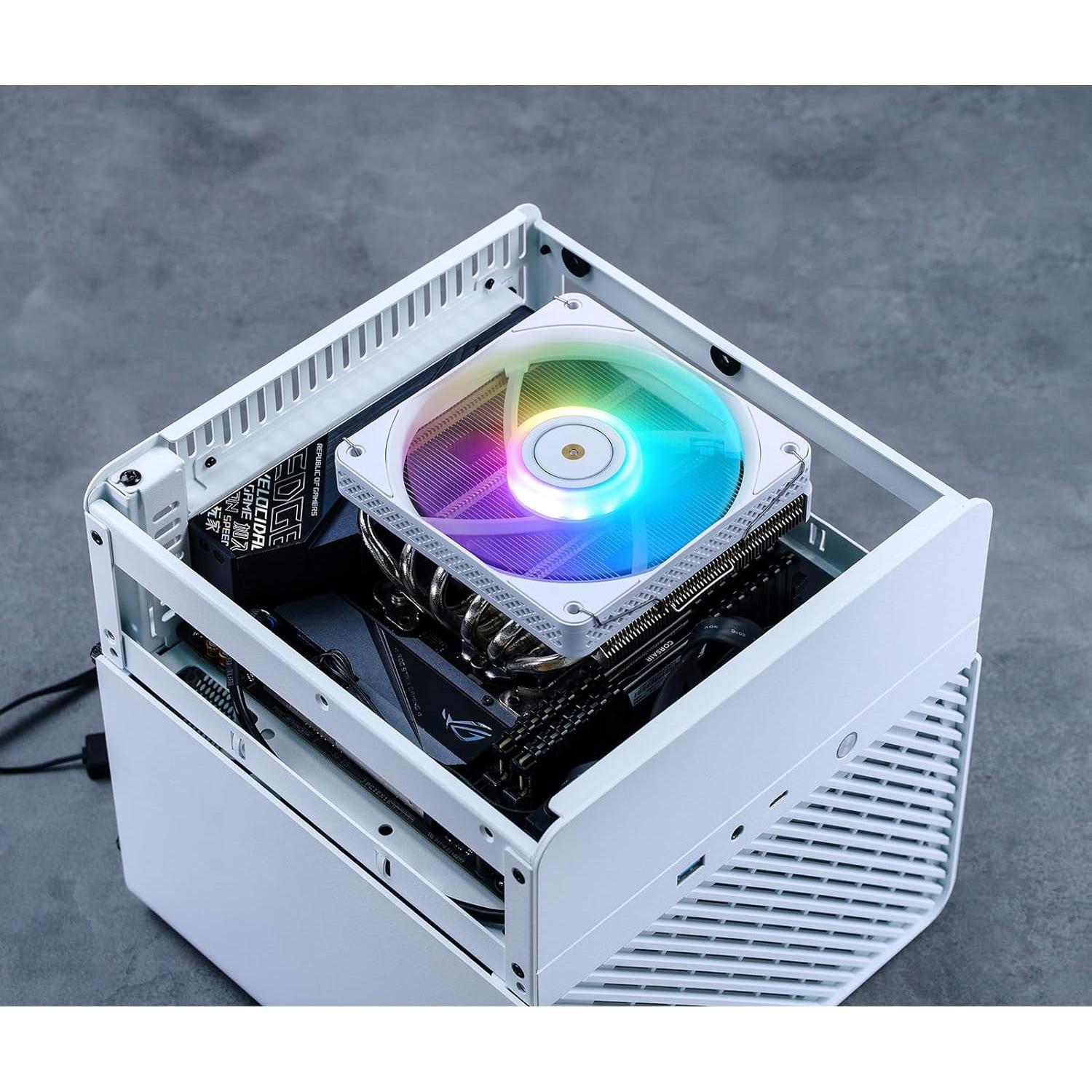 Enfriador de CPU JONSBO HP600 Blanco ARGB 66mm 210W