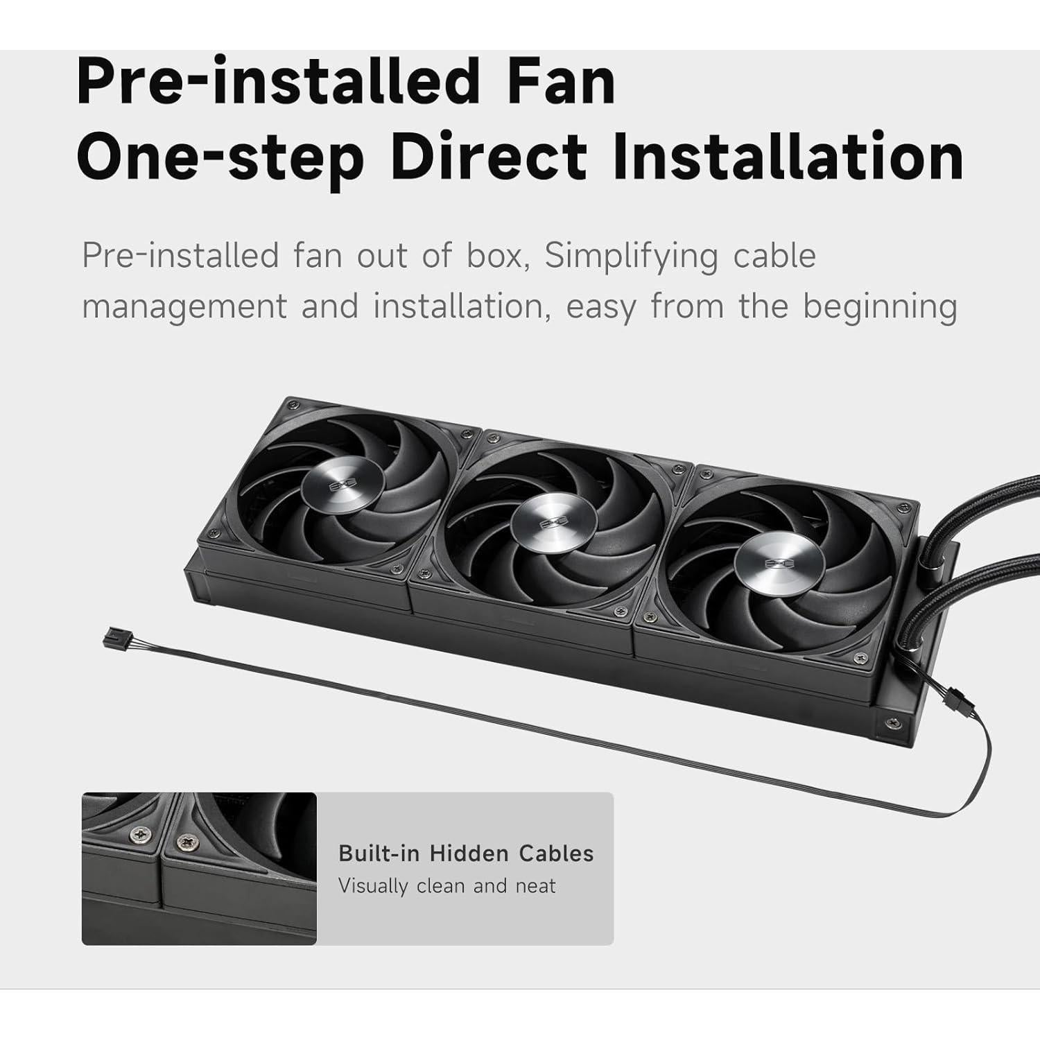 Enfriador Líquido de CPU PCCOOLER DS360 360mm con Pantalla LCD