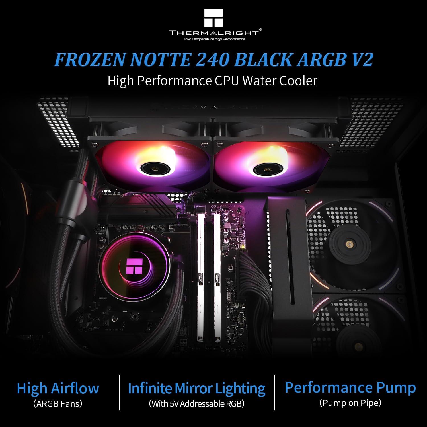 Enfriador de CPU Thermalright Frozen Notte 240 ARGB Doble Ventilador