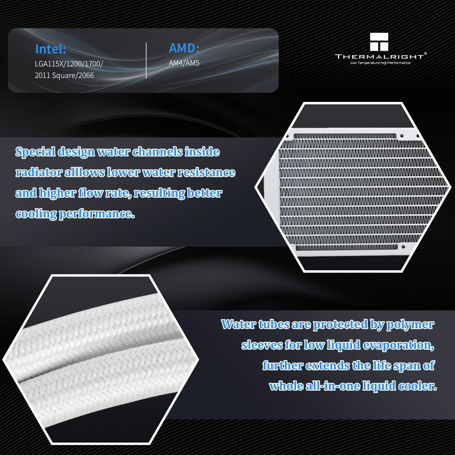 Enfriador de CPU por Agua Thermalright Aqua Elite 360 Blanco V3