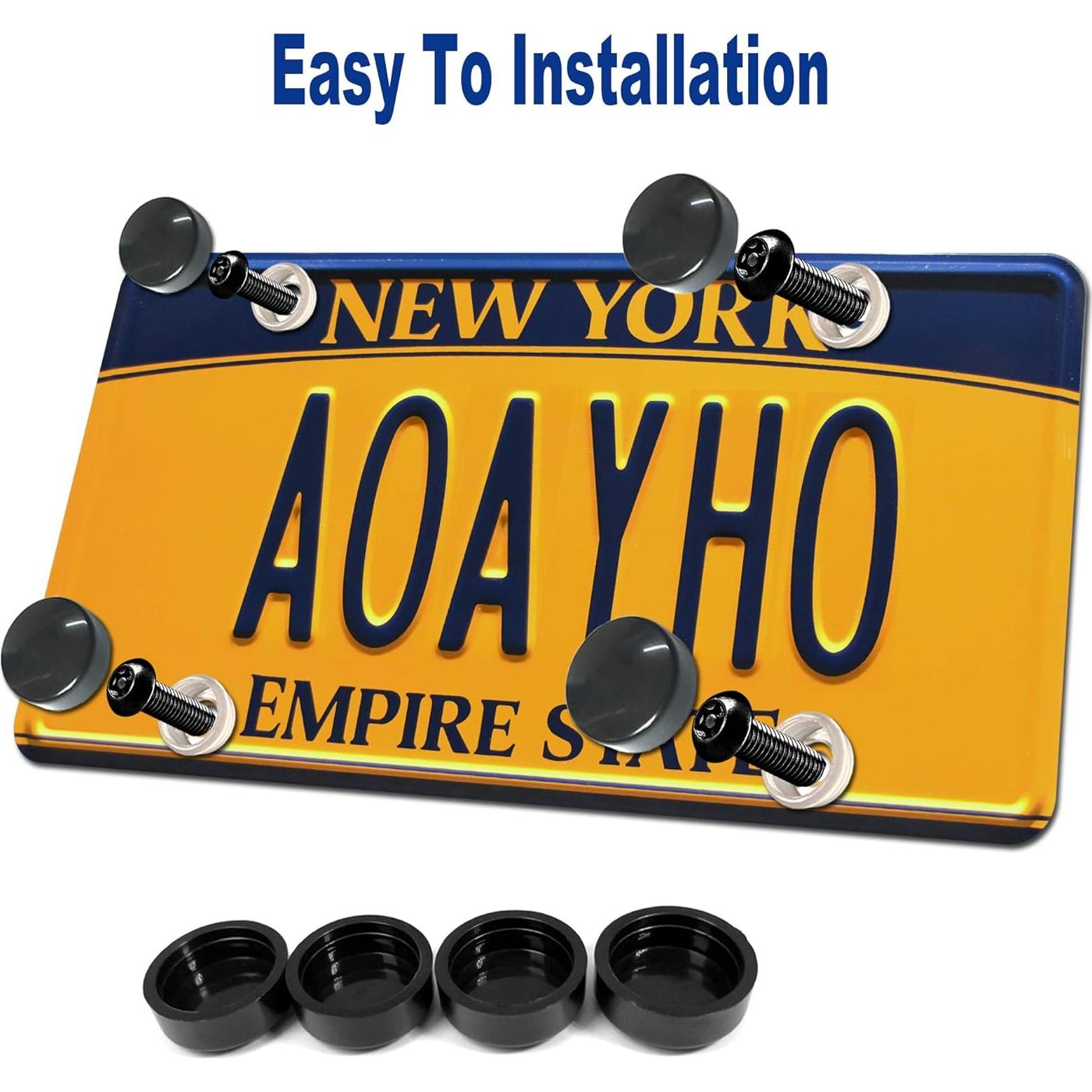 Tornillos Antirrobo Aootf para Placas de Matrícula Negros M6