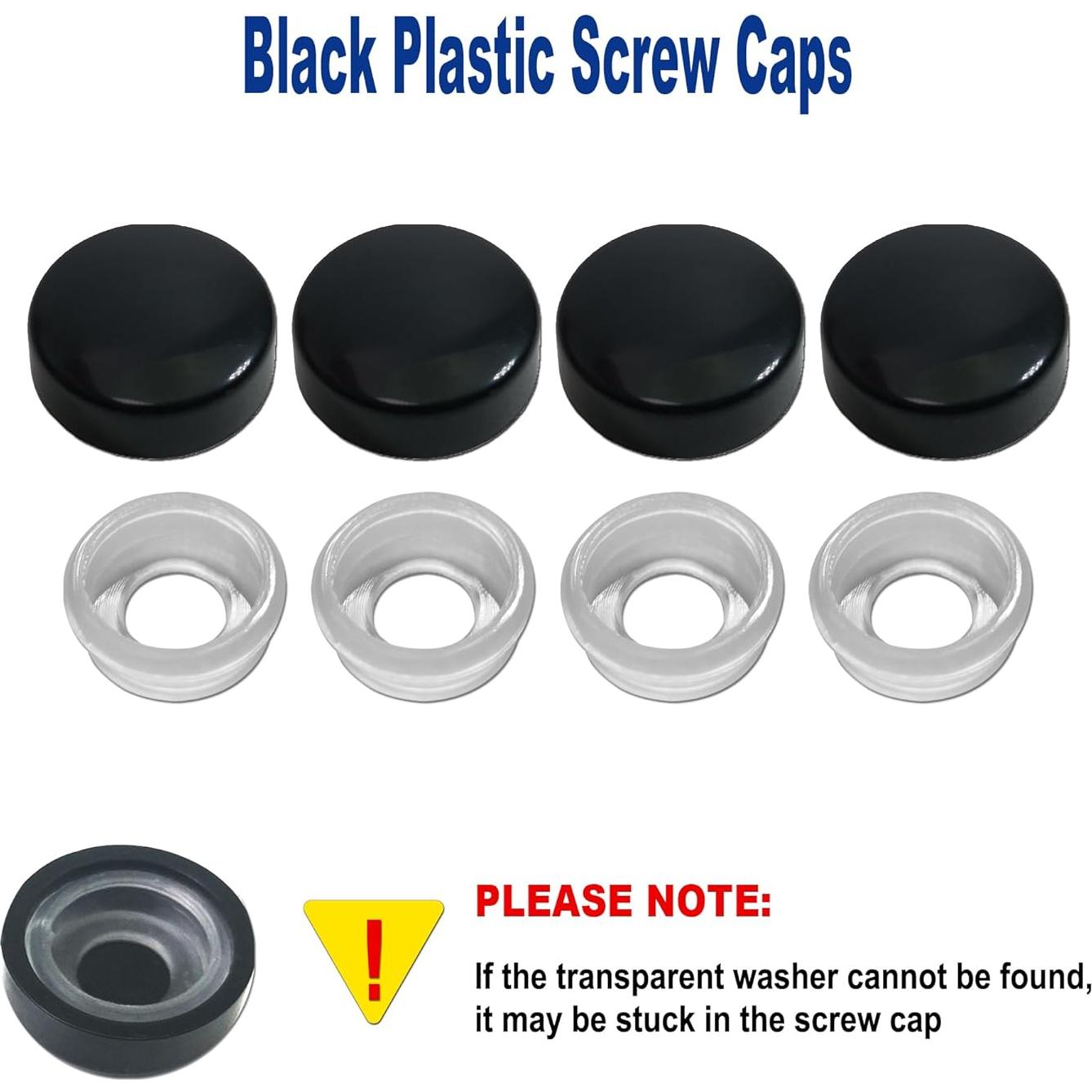 Tornillos Antirrobo Aootf para Placas de Matrícula Negros M6