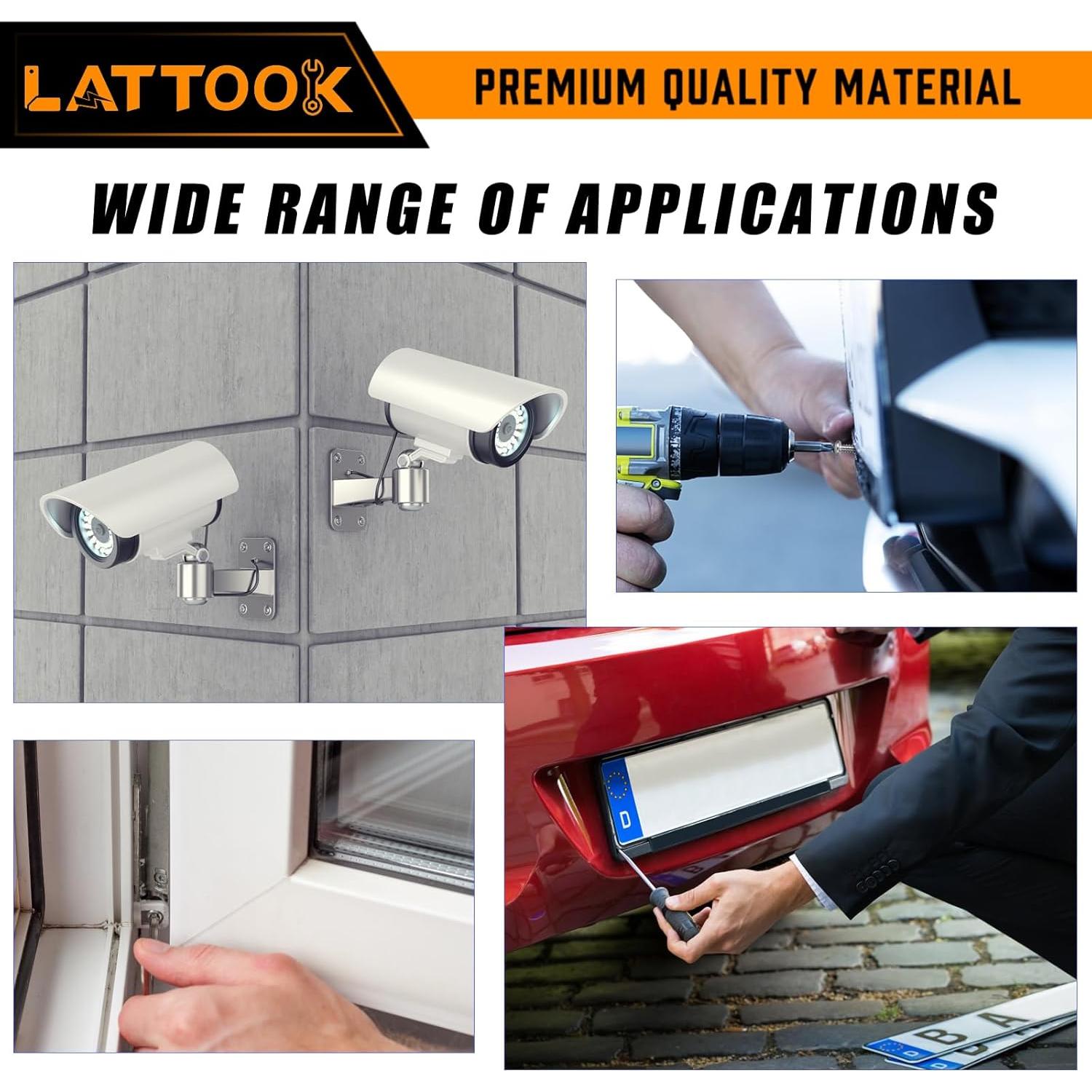 Kit 180 Tornillos de Seguridad Torx #8 Acero Inoxidable 304