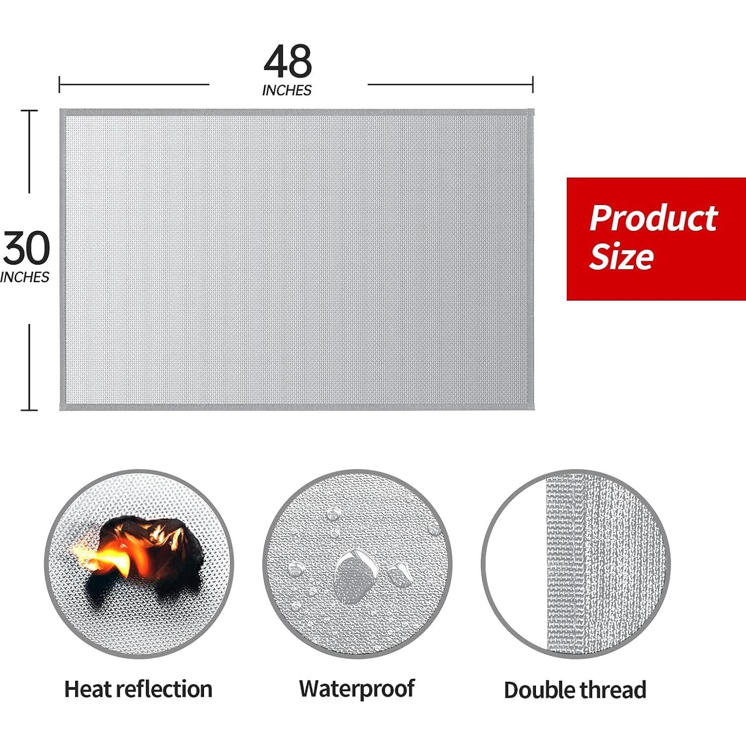 Alfombrilla a prueba de fuego MAGORUI 121.9x152.4cm para fogatas
