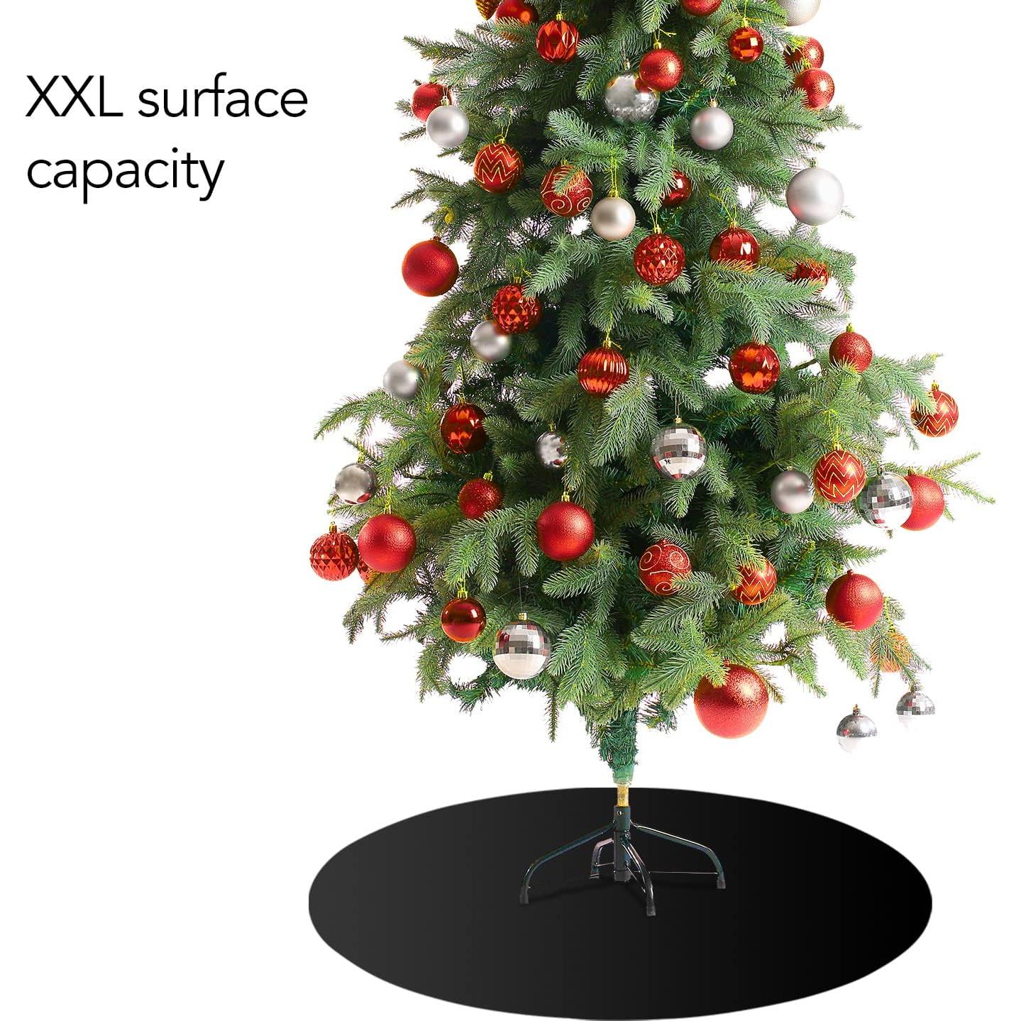 Alfombra Circular Navidad RESILIA 91.44 cm Impermeable Negra