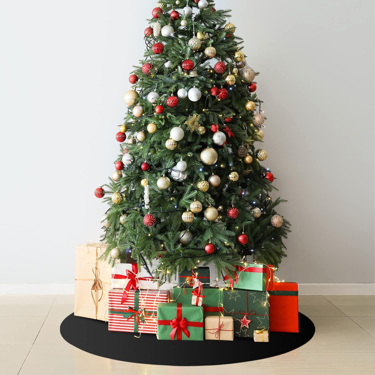 Alfombra Circular Navidad RESILIA 91.44 cm Impermeable Negra