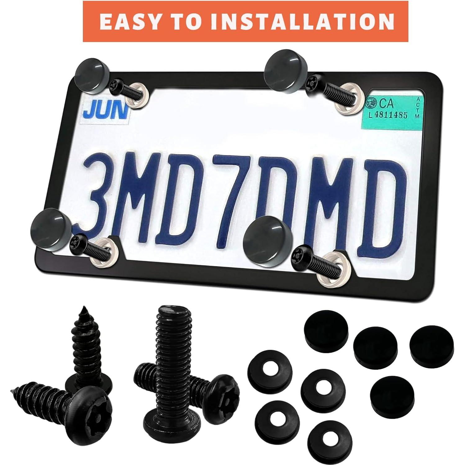 Tornillos Antirrobo para Placas de Matrícula Sylvil Negro M6