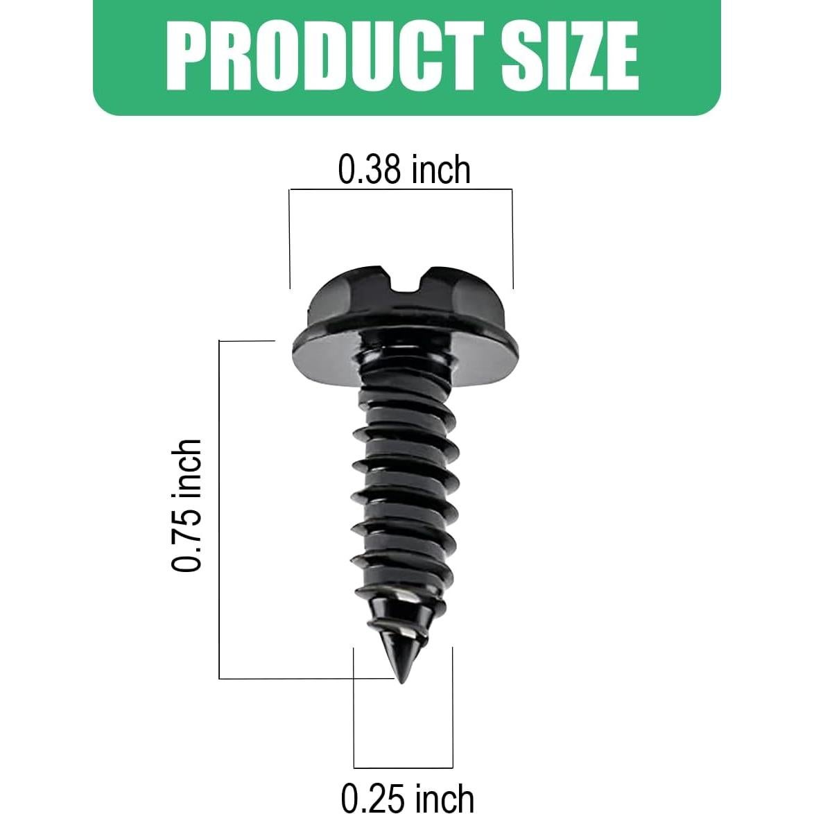 Kit de Tornillos para Placas de Matrícula UHANBUT 18 Piezas Acero Inoxidable