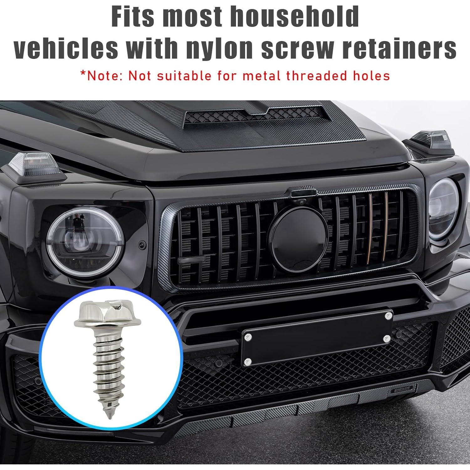 Kit de Tornillos Autoperforantes Ohleats para Placas de Matrícula 4 PCS