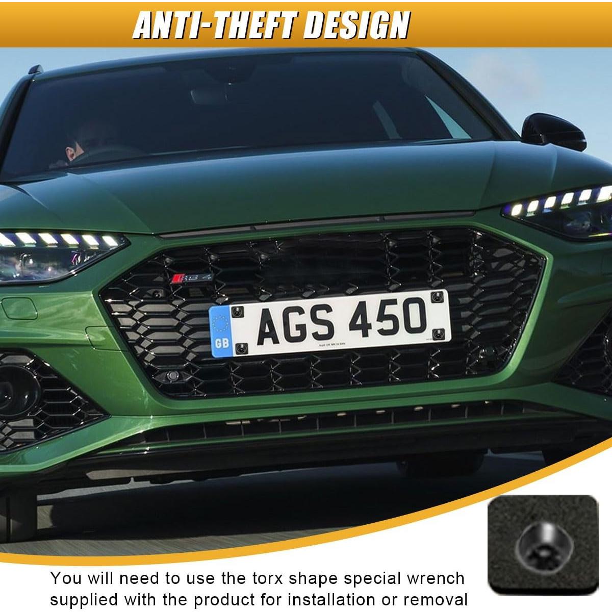 Kit de Tornillos Antirrobo para Placas de Licencia ZIMISI - 4 Juegos