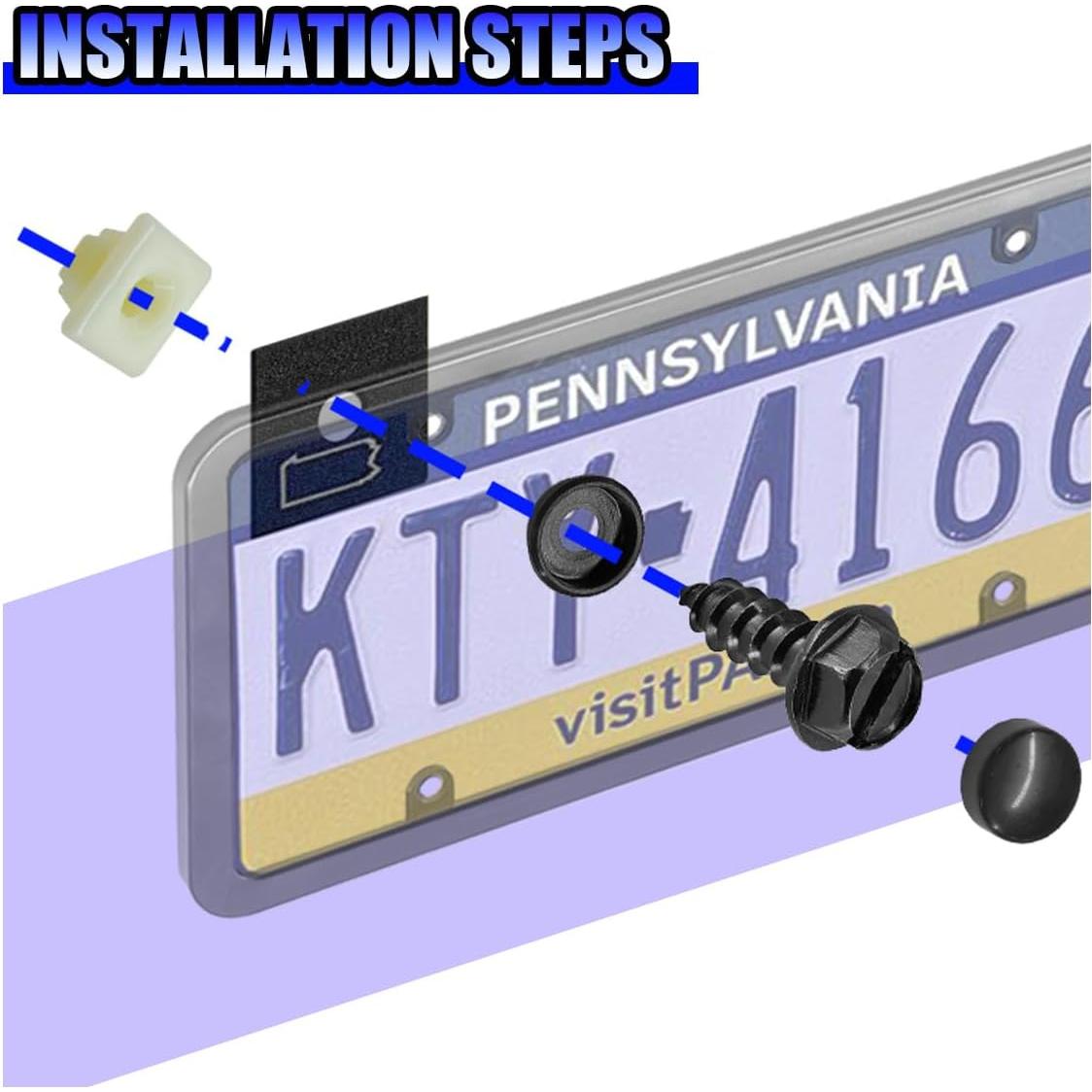 Kit de Tornillos para Placas de Licencia GAOLAOSY 20PCS Antioxidante