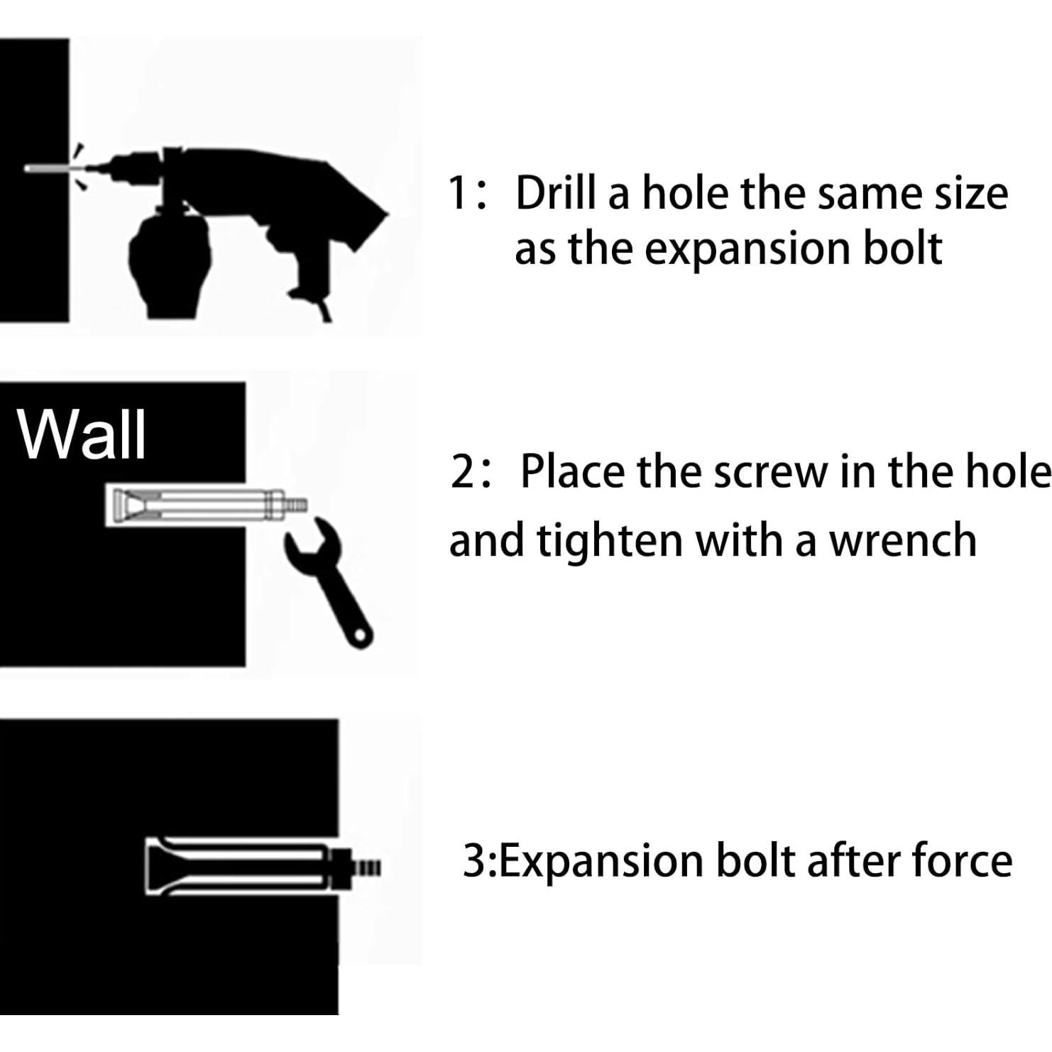 Tornillos de Expansión M8x60mm Acero Inoxidable 304 8Pcs