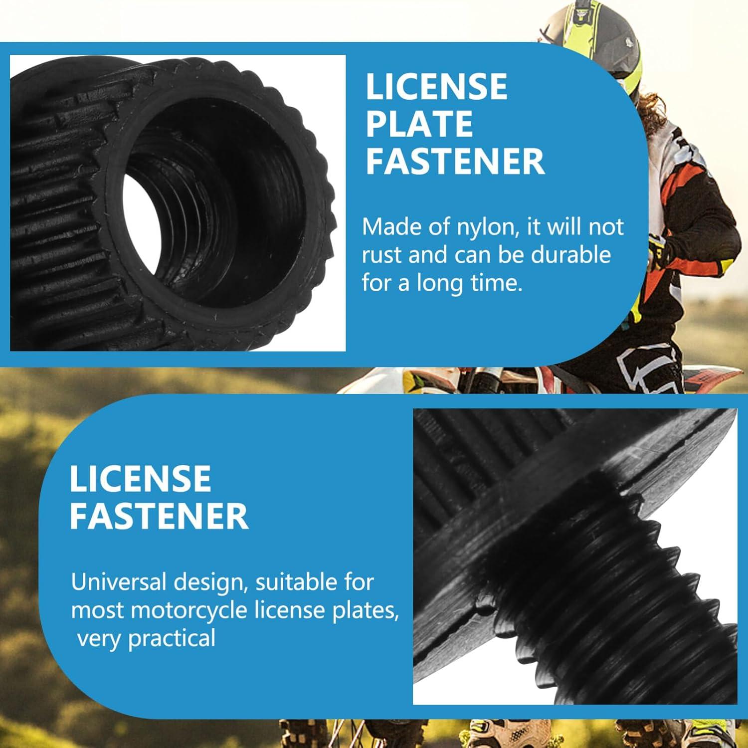 Tornillos de Placa de Matrícula FAVOMOTO Nylon Negro 4 Pcs