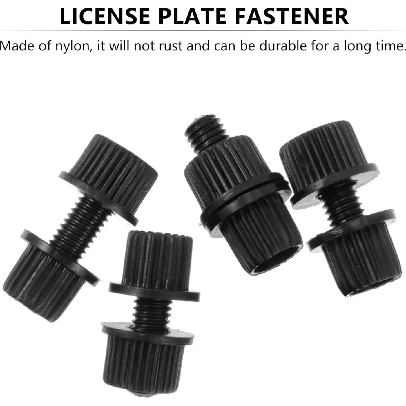 Tornillos de Placa de Matrícula FAVOMOTO Nylon Negro 4 Pcs