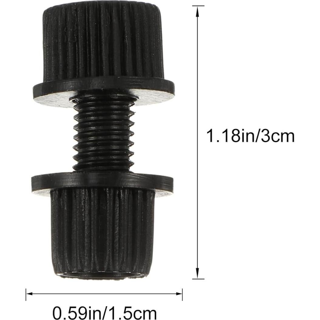 Tornillos de Placa de Matrícula FAVOMOTO Nylon Negro 4 Pcs