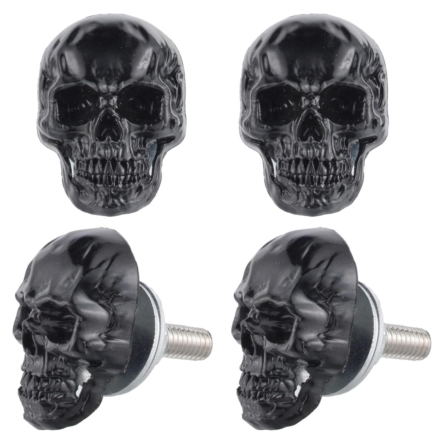 Tornillos Antirrobo para Placa de Licencia Temzzer 4 PCS Negro