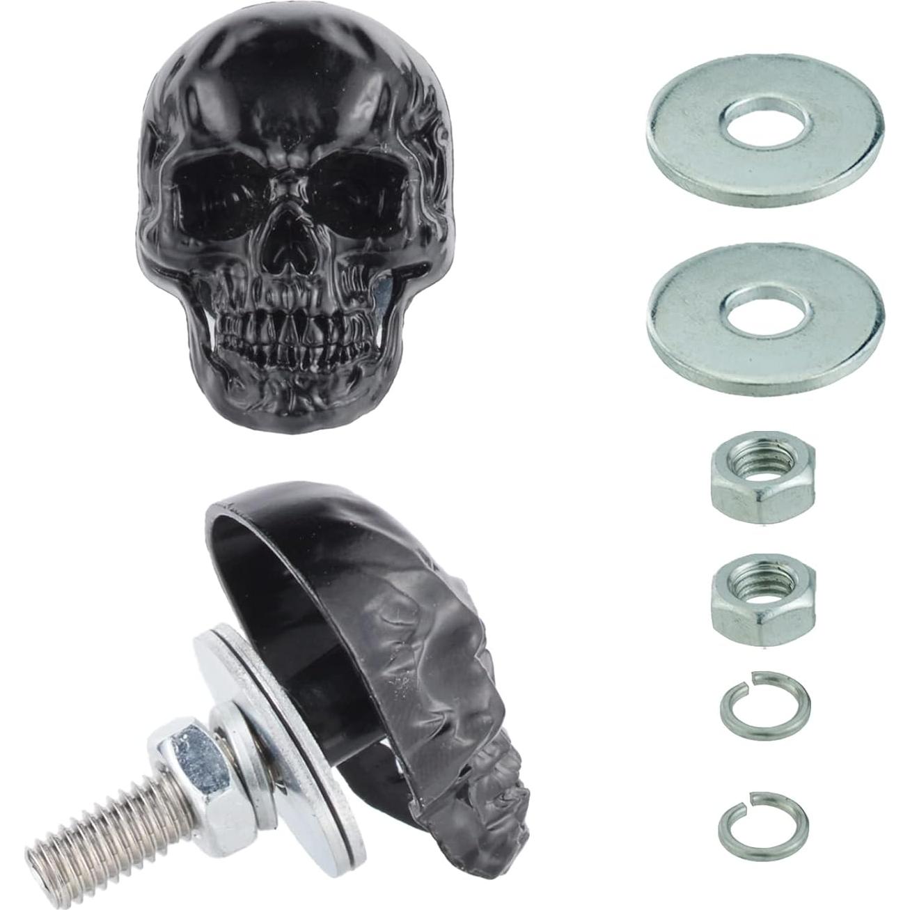 Tornillos Antirrobo para Placa de Licencia Temzzer 4 PCS Negro